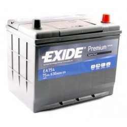 АКБ 6СТ-75 "EXIDE" (обр.) EA754   (JIS 48D26L, 55D26L, 65D26L, 75D26L, 80D26L, 90D26L)
